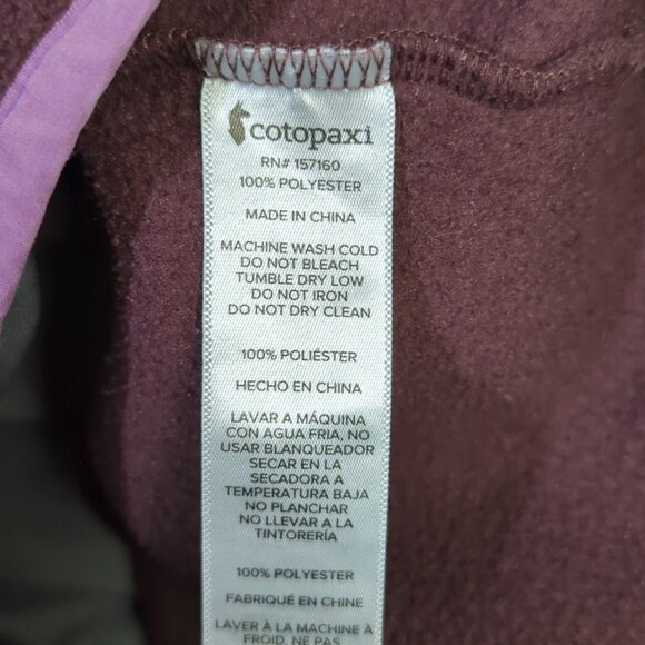 Cotopaxi Teca Fleece Pullover Women's M Purple Snap Neck Outdoor Hiking - Picture 8 of 9